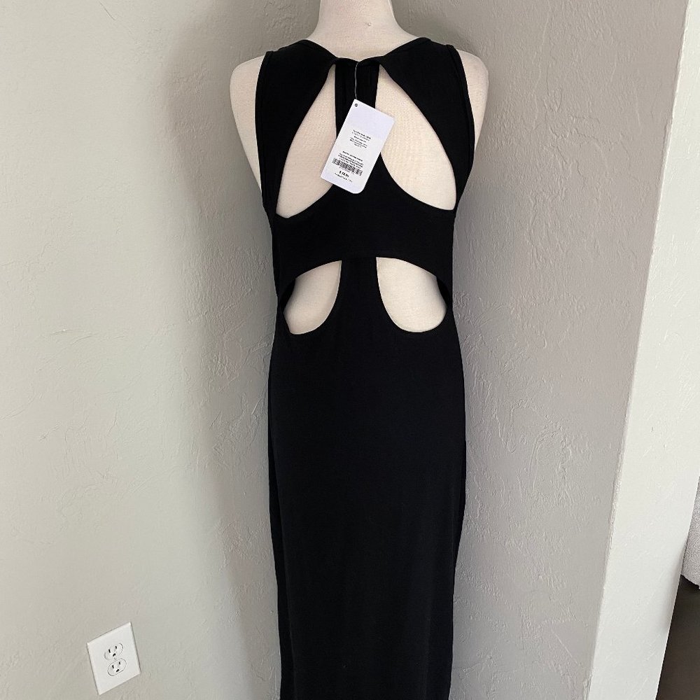 NWT Fabletics cut out sexy black maxi dress